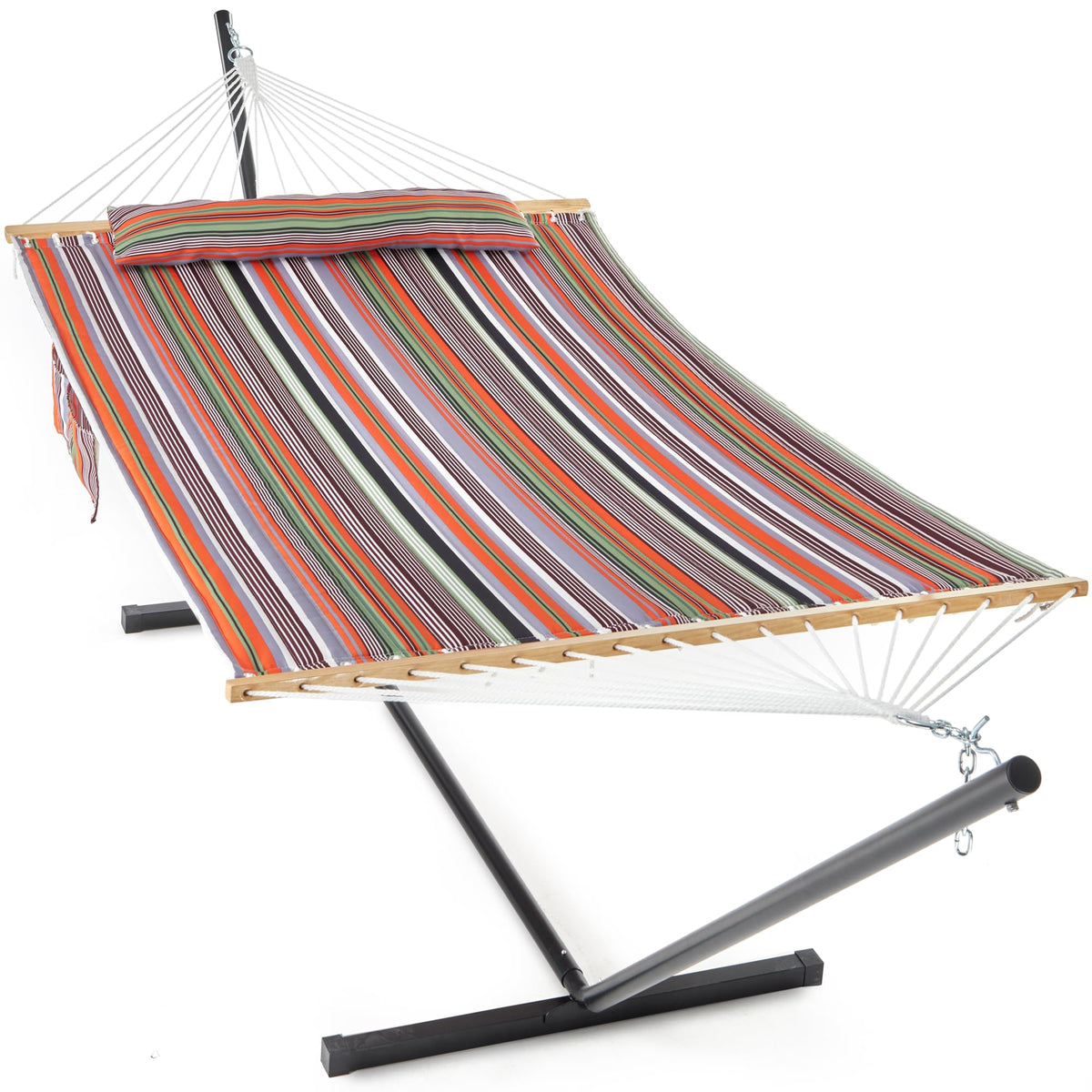 GAFETE 2 Person Hammock with Stand for Outside, Heavy Duty Steel Stand