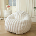 MEGO Kids Fluffy Faux Rabbit Fur Bean Bag Cover, No Filler, Burnt Orange