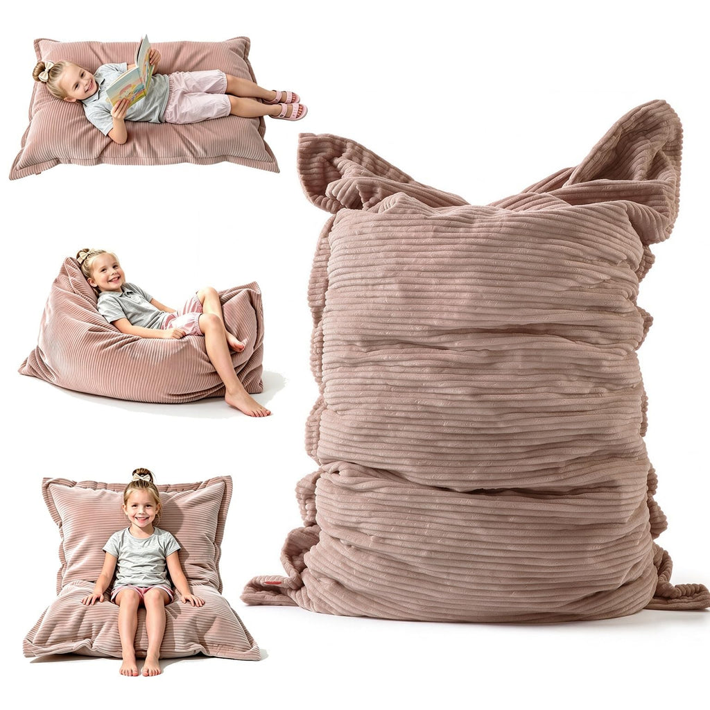 YuppieLife 3-in-1 Kids Bean Bag Sofa Bed – Cozy Floor Chair for Reading