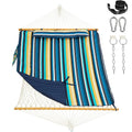 Lazy Daze Double Handwoven Rope Hammock with Pad and Pillow Set for Outdoor
