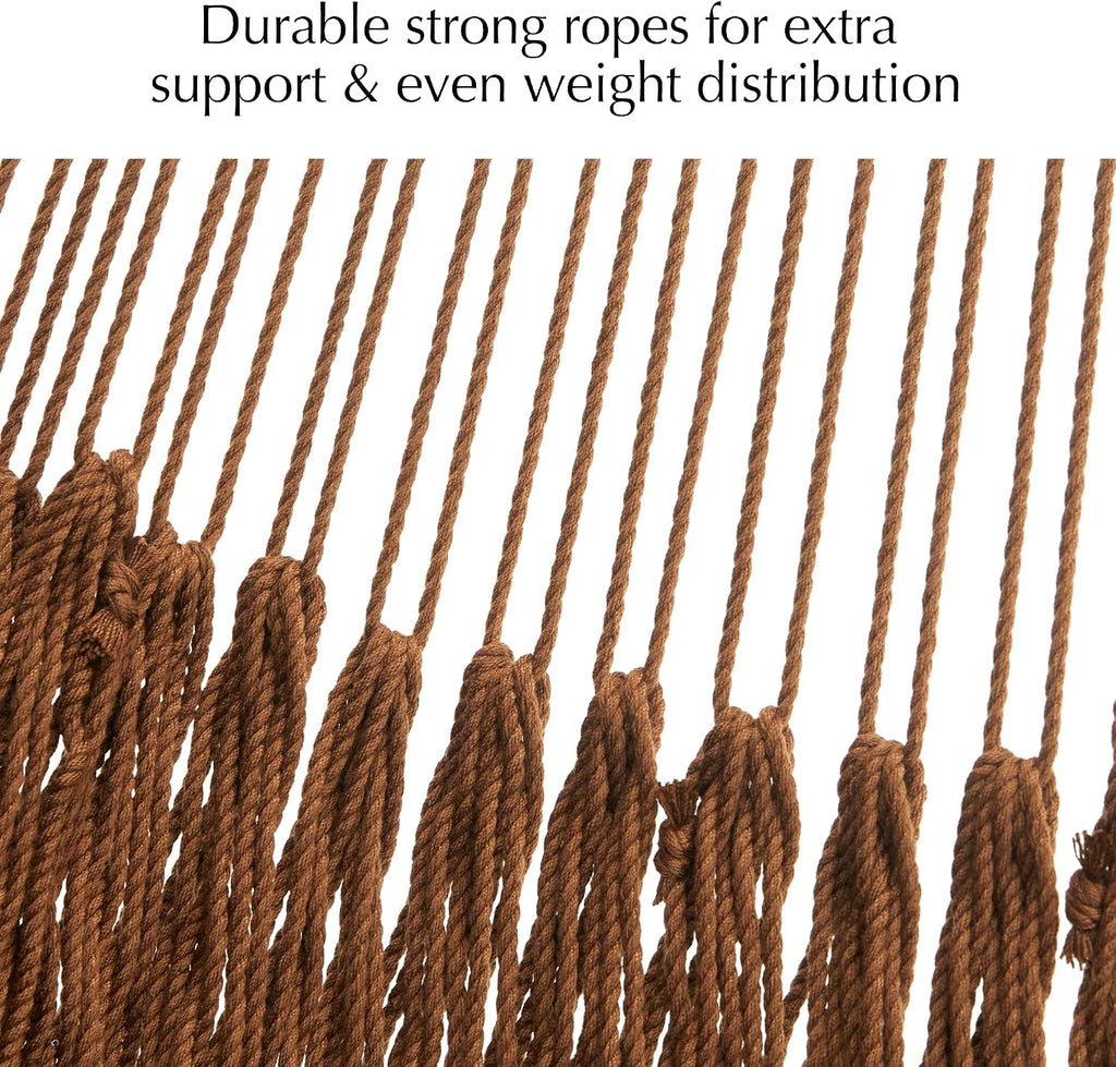 PNAEUT Handwoven Rope Mayan Hammock for Outside, 600 lbs Capacity