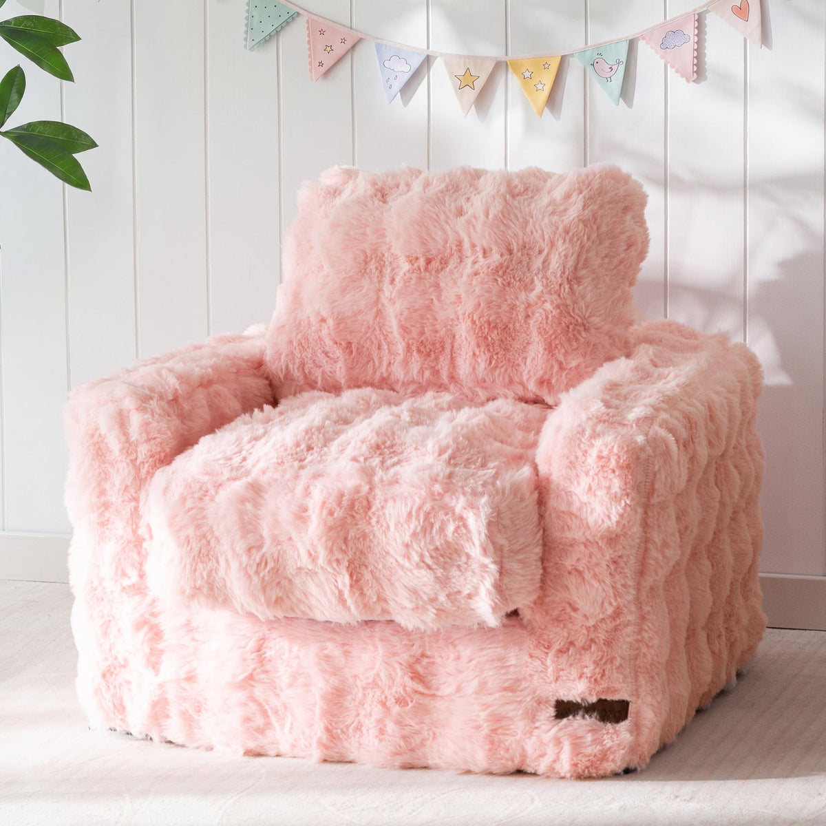 MAXYOYO Kids Bean Bag Chair, Comfy Upholstered Bean Bag Sofa with Filler