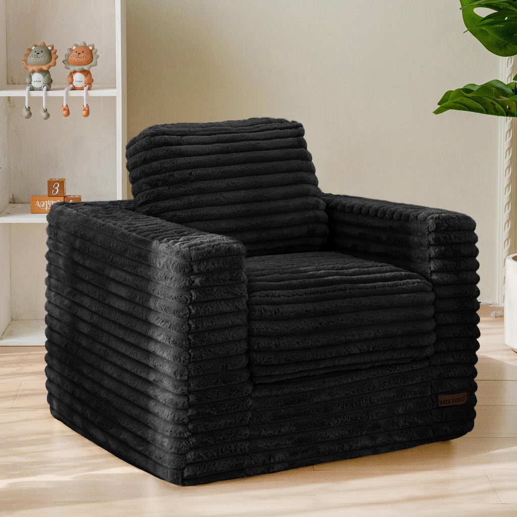 MAXYOYO Kids Bean Bag Chair, Comfy Upholstered Bean Bag Sofa with Filler