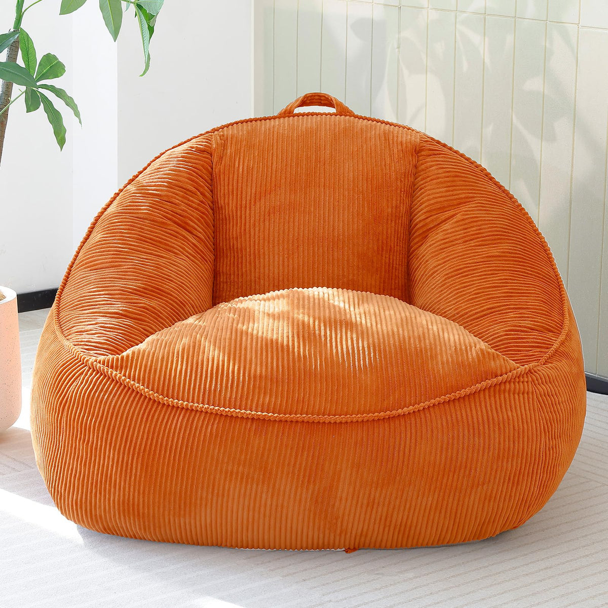Bean Bag Chair, Cozy Fluffy Beanbag Chairs with Filler for Teens and Kids, Floor Lazy Sofa for Living Room Gaming & Reading (S-Darkgrey)