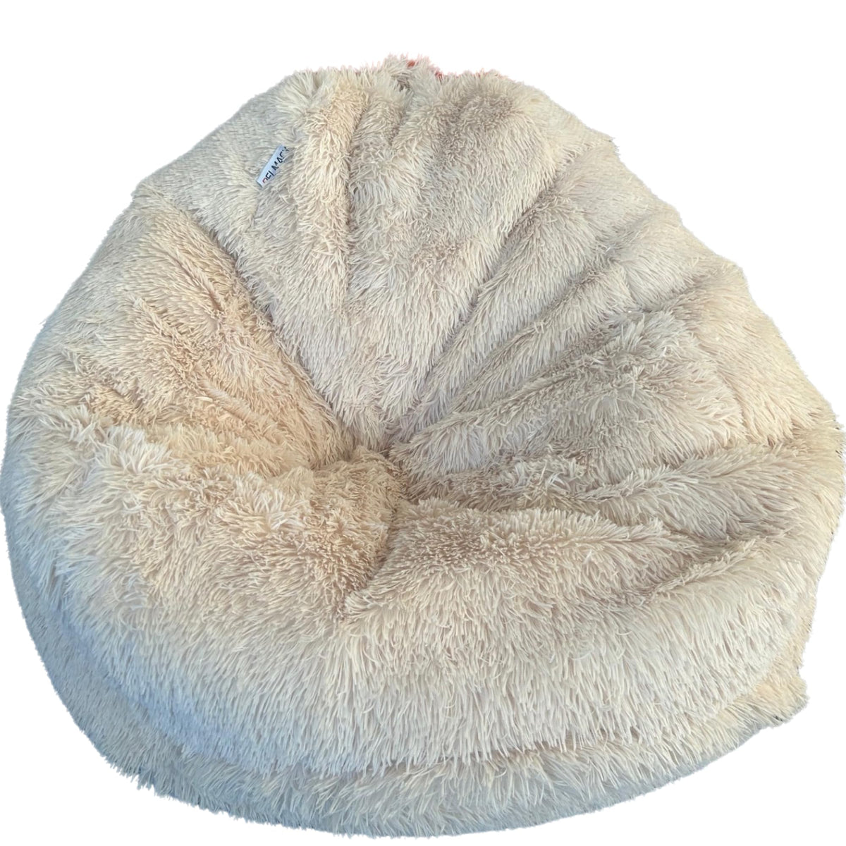 Bean Bag Stuffed Animal Storage Chair Cover (No Filler) for Kids and Adults. Extra Large Bird's Nest Beanbag Memory Foam Soft Premium (Navy Blue, 3 ft (Cover Only))