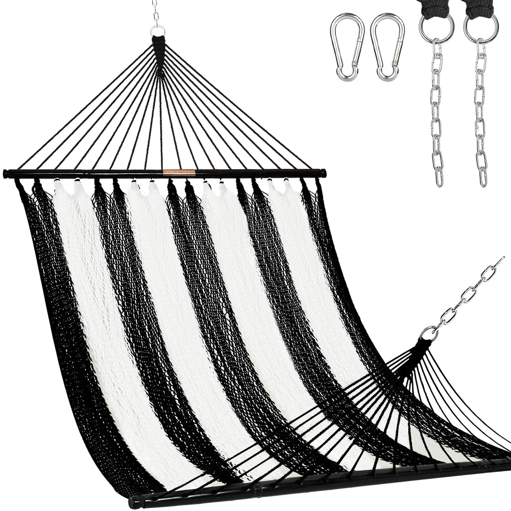 Lazy Daze 2 Person Caribbean Rope Hammock, Handwoven Double Hammock