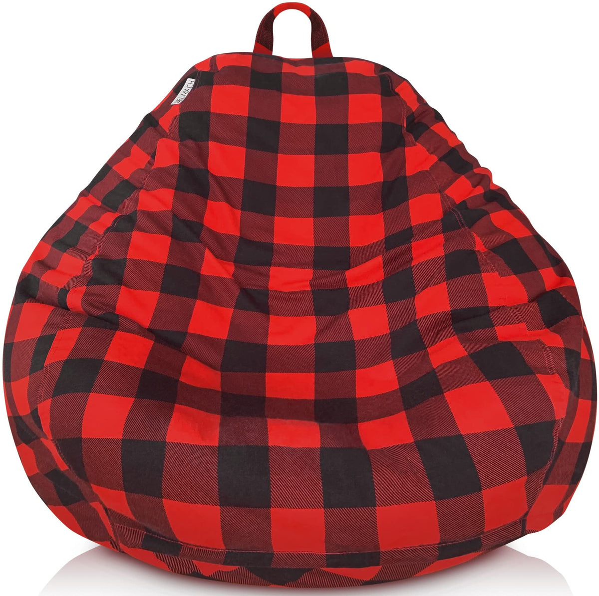 Bean Bag Stuffed Animal Storage Chair Cover (No Filler) for Kids and Adults. Extra Large Bird's Nest Beanbag Memory Foam Soft Premium (Navy Blue, 3 ft (Cover Only))