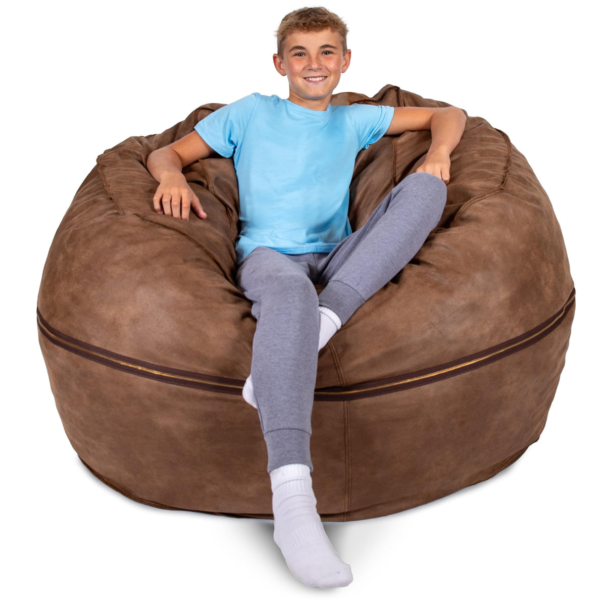 Big Joe Turnabout 3-in-1 Convertible Kids Bean Bag Chair, Midnight Blue