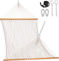 Lazy Daze 12 Ft Double Rope Hammock, Traditional Hand Woven Mesh Hammock