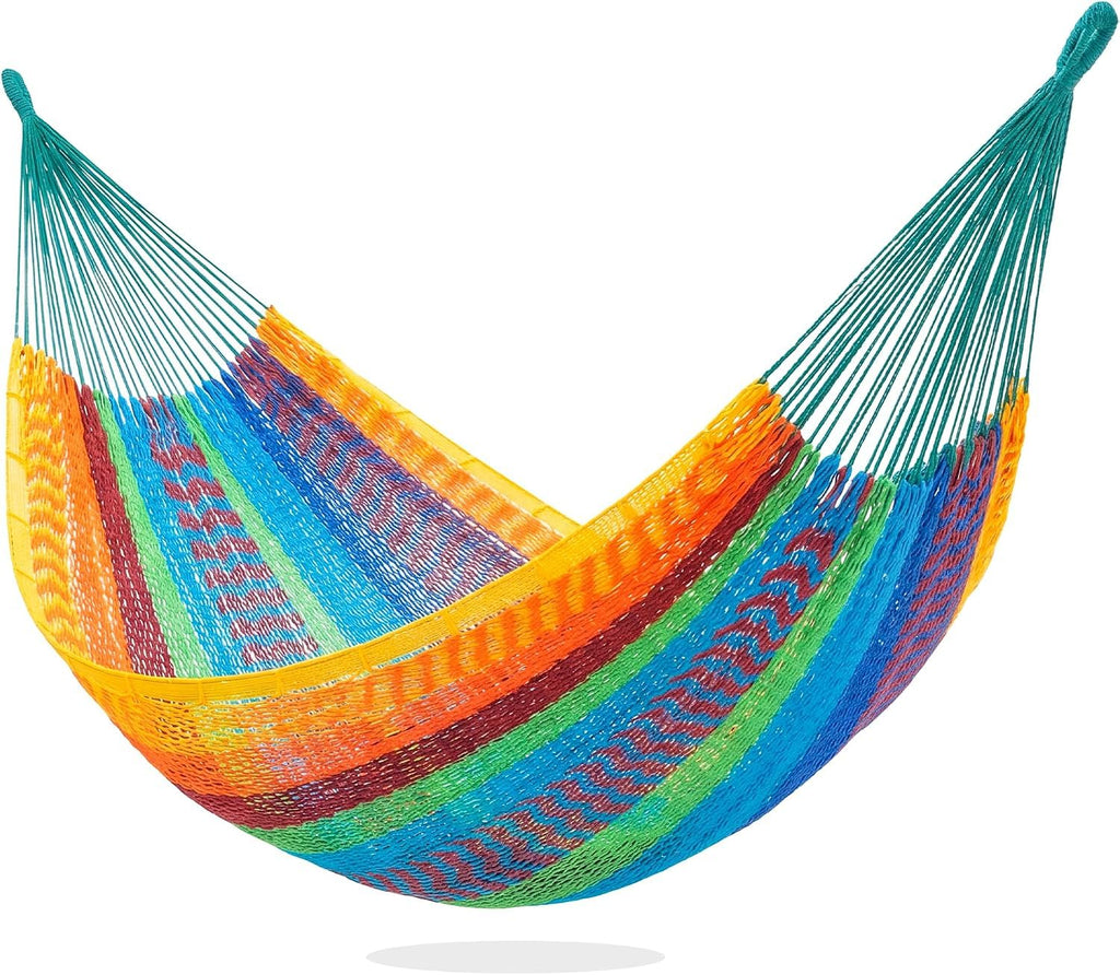 PNAEUT Handwoven Rope Mayan Hammock for Outside, 600 lbs Capacity