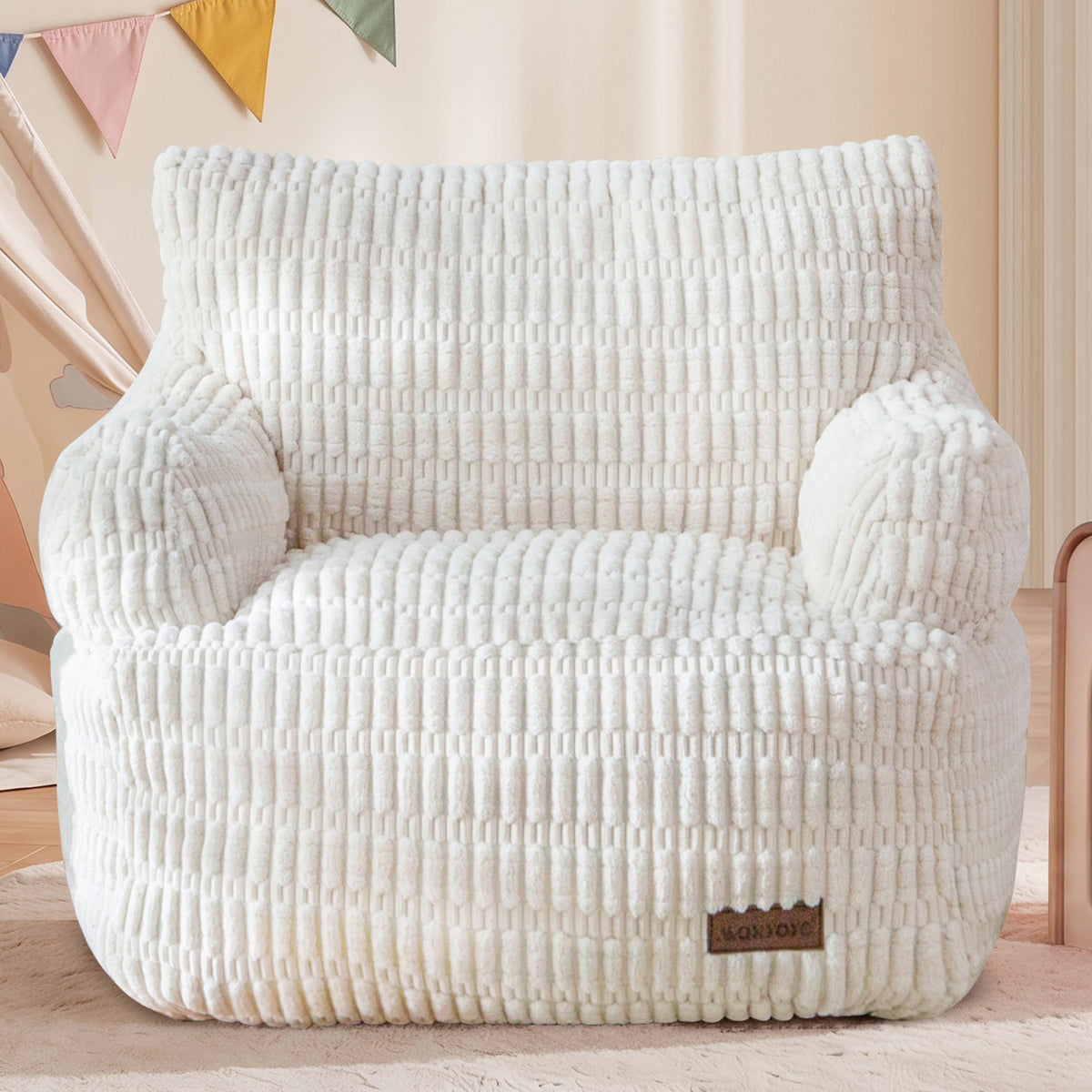 MAXYOYO Kids Bean Bag Chair, Comfy Bean Bag Sofa with Filler