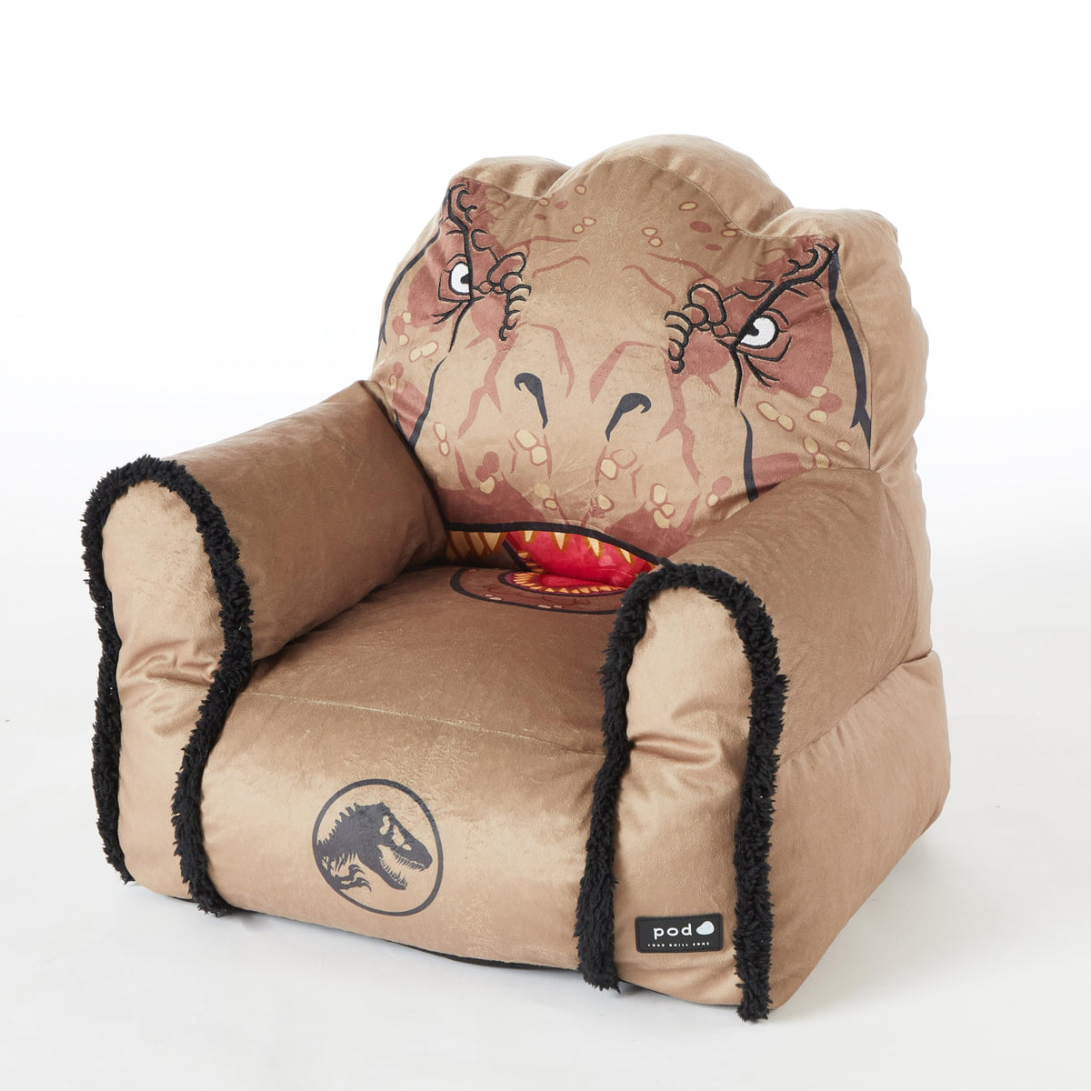 Disney Stitch Figural Bean Bag Sofa Chair with Armrests, Soft & Comfortable Kids Lounge Chair for Bedroom & Playroom, Ages 3+