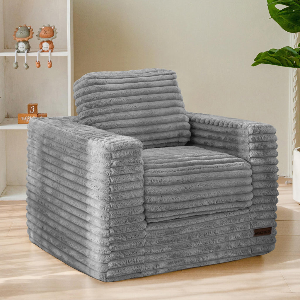 MAXYOYO Kids Bean Bag Chair, Comfy Upholstered Bean Bag Sofa with Filler