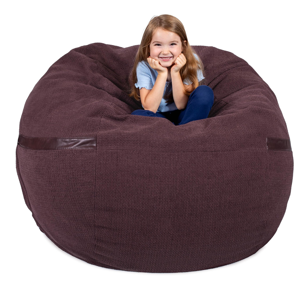 Big Joe Turnabout 3-in-1 Convertible Kids Bean Bag Chair, Midnight Blue