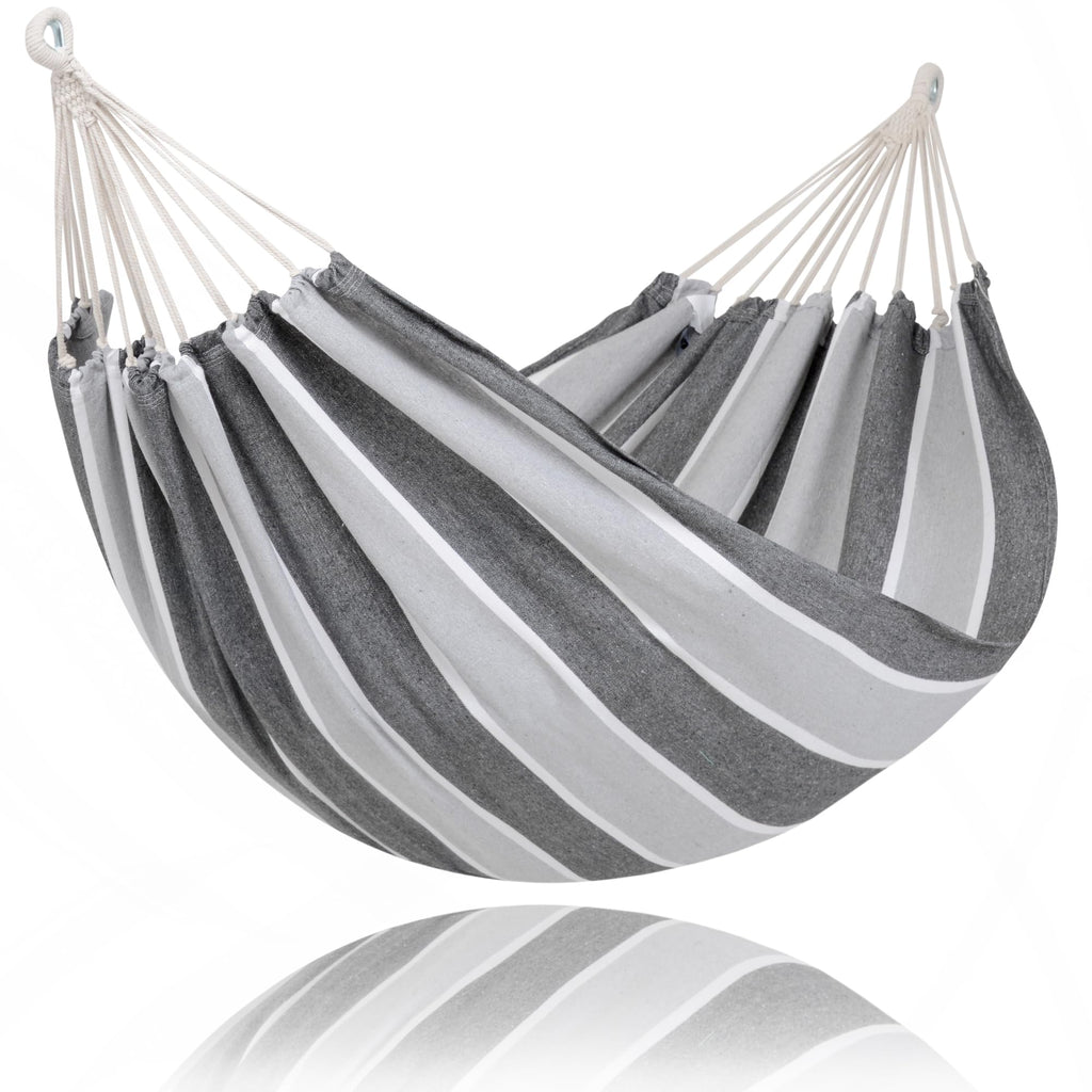 SUNCREAT Long Replacement Hammock Two Person for Stand, Blue White Stripes