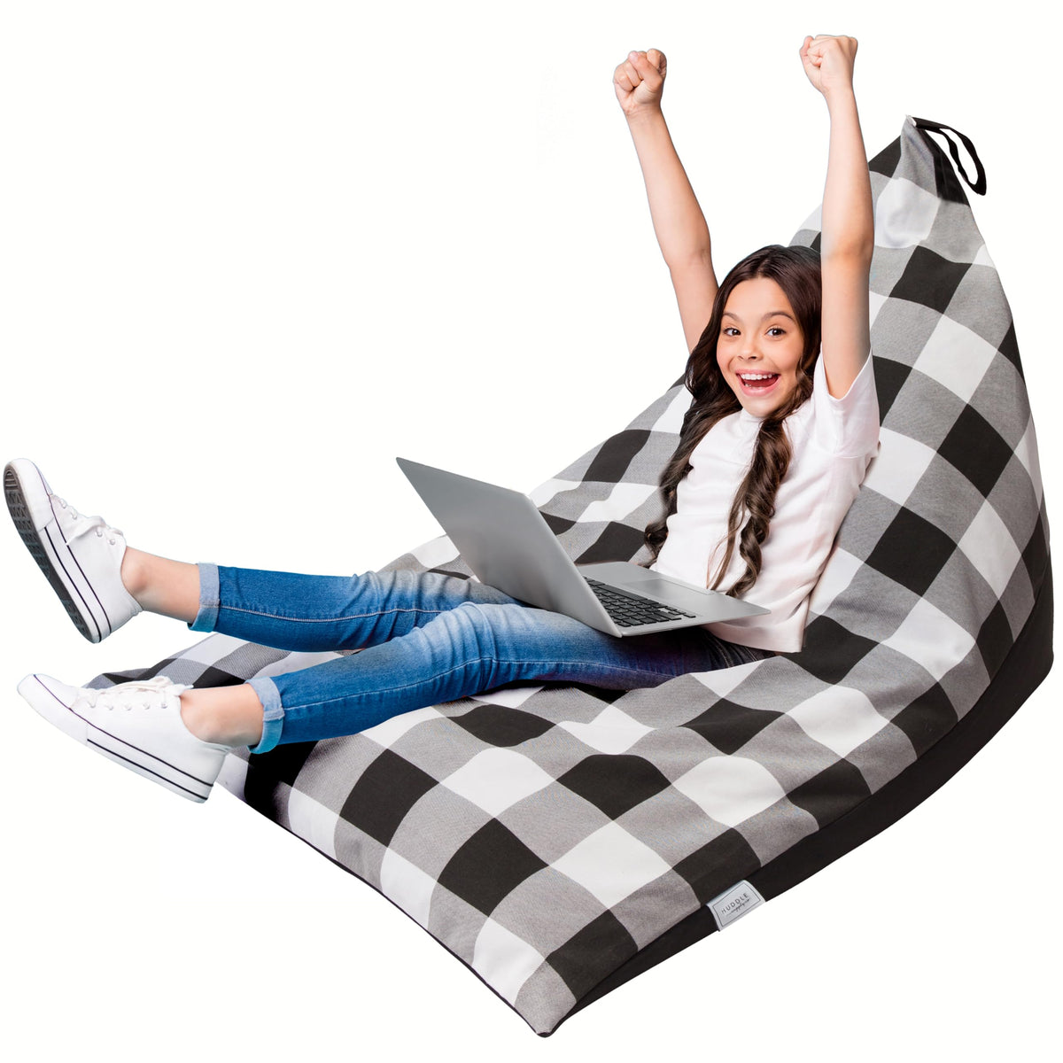 Huddle Designer Stuffed Animal Bean Bag Storage Chair Cover XL Pink