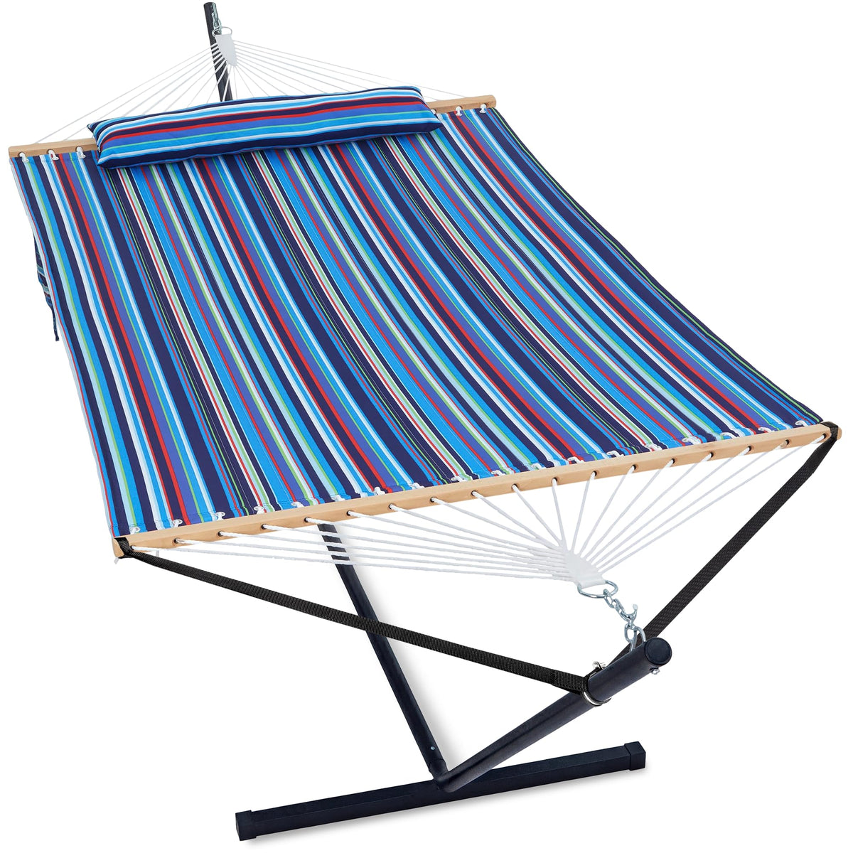 GAFETE 2 Person Hammock with Stand for Outside, Heavy Duty Steel Stand