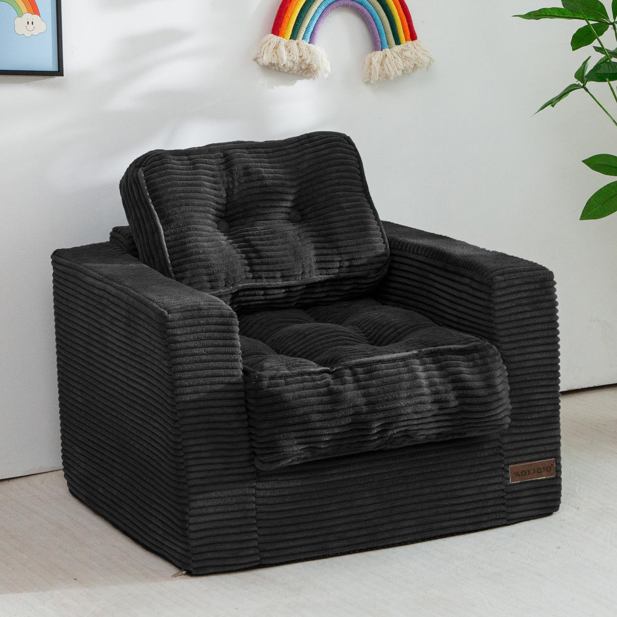 MAXYOYO Kids Bean Bag Chair, Upholstered Bean Bag Sofa Cloud Seat