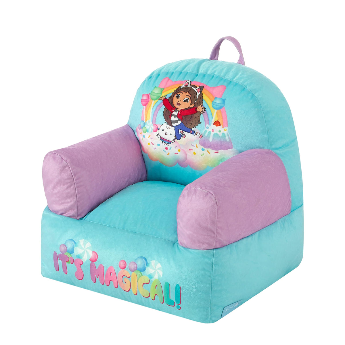 Disney Winnie the Pooh Kids Sofa Bean Bag Armchair, Soft Plush Lounge Chair for Bedroom or Playroom