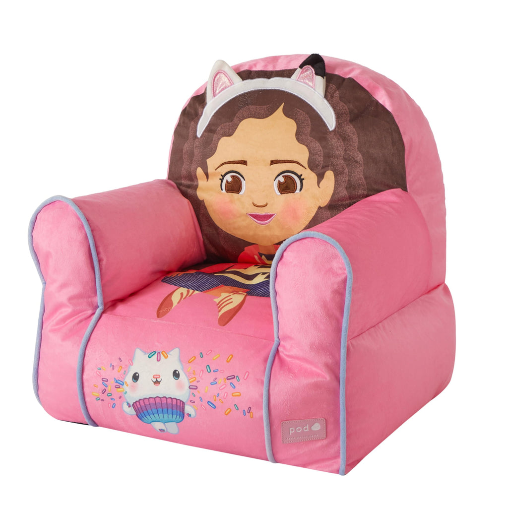 Disney Stitch Figural Bean Bag Sofa Chair with Armrests, Soft & Comfortable Kids Lounge Chair for Bedroom & Playroom, Ages 3+
