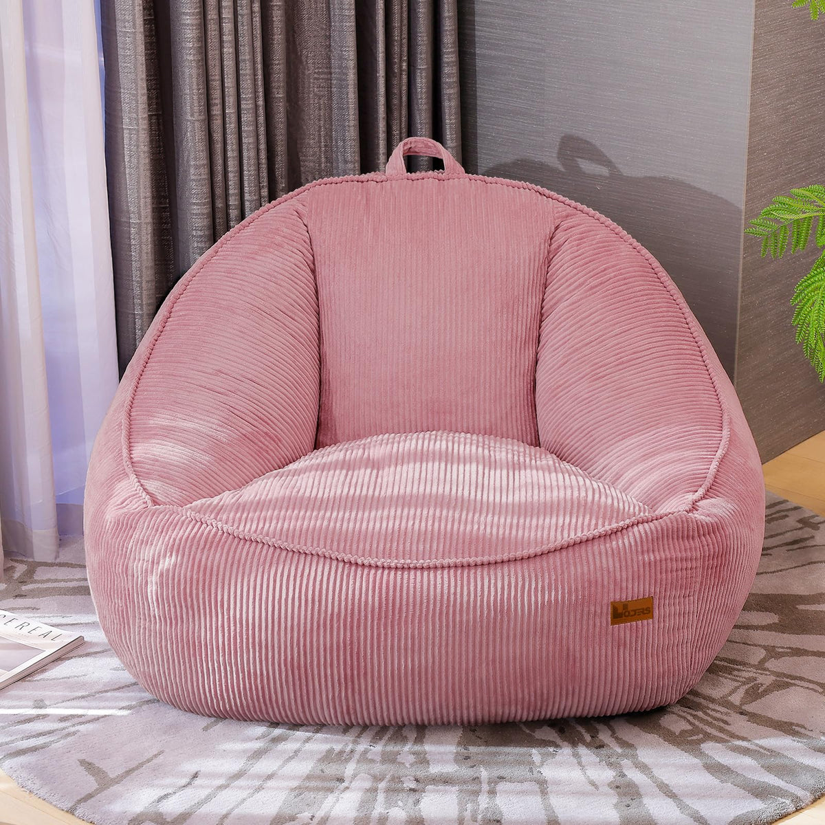 Bean Bag Chair, Cozy Fluffy Beanbag Chairs with Filler for Teens and Kids, Floor Lazy Sofa for Living Room Gaming & Reading (S-Darkgrey)