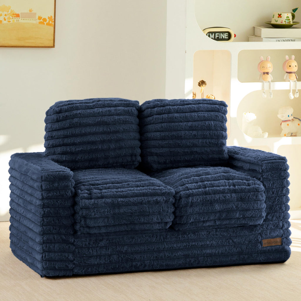 MAXYOYO Kids Bean Bag Chair, Comfy Upholstered Bean Bag Sofa with Filler
