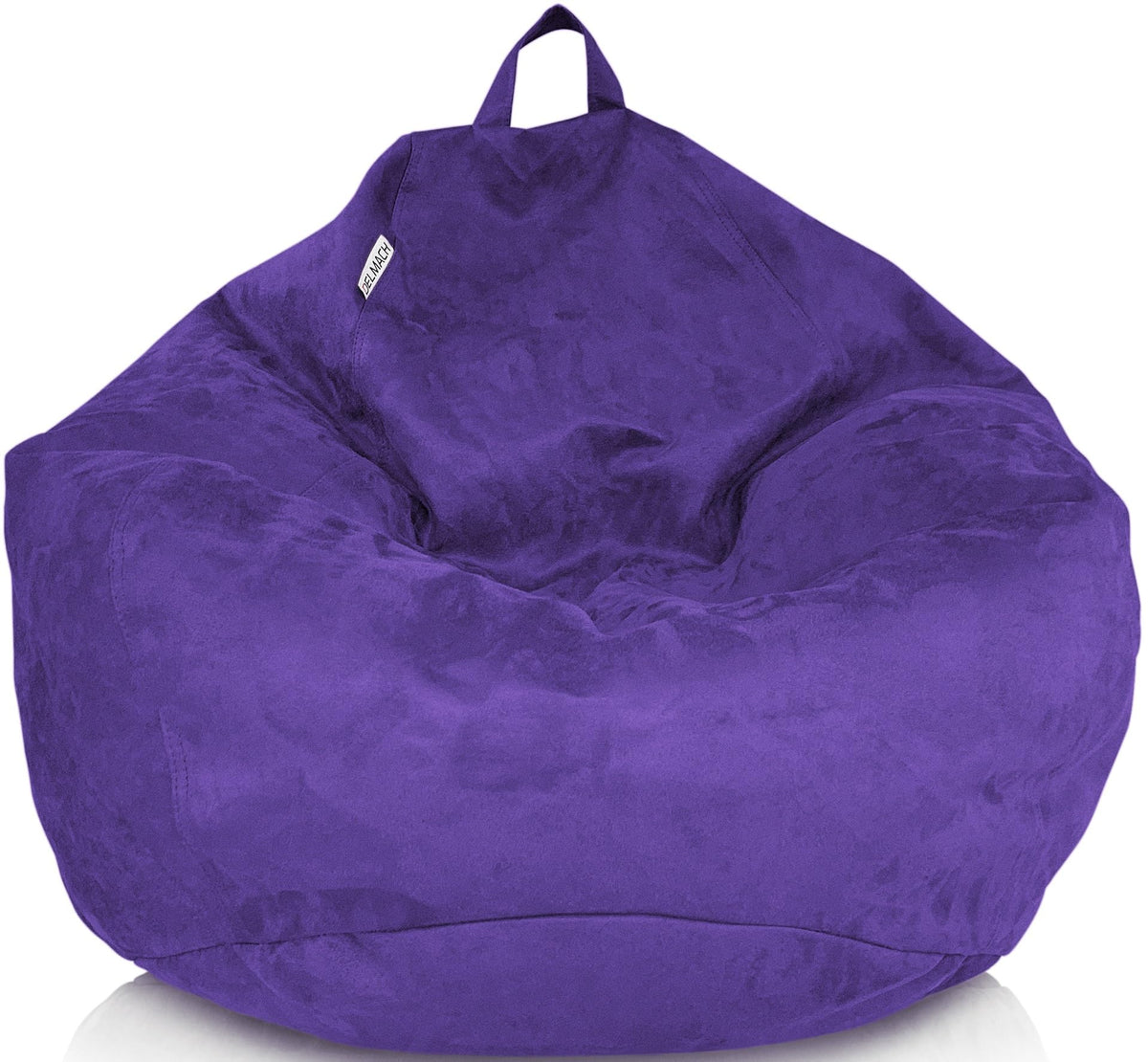 Bean Bag Stuffed Animal Storage Chair Cover (No Filler) for Kids and Adults. Extra Large Bird's Nest Beanbag Memory Foam Soft Premium (Navy Blue, 3 ft (Cover Only))