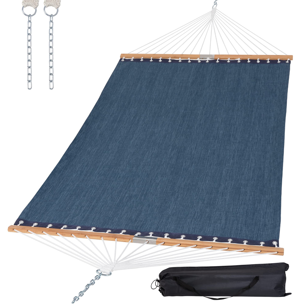 SUNCREAT Hammocks 15 FT Quick Dry Hammock, 450 lbs Capacity, Blue