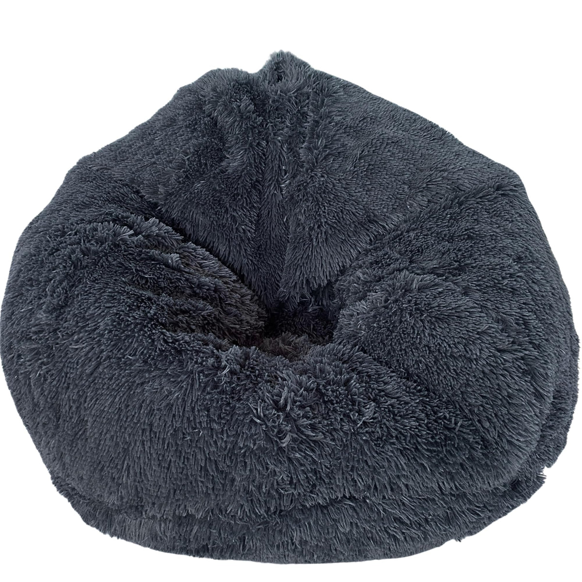 Bean Bag Stuffed Animal Storage Chair Cover (No Filler) for Kids and Adults. Extra Large Bird's Nest Beanbag Memory Foam Soft Premium (Navy Blue, 3 ft (Cover Only))
