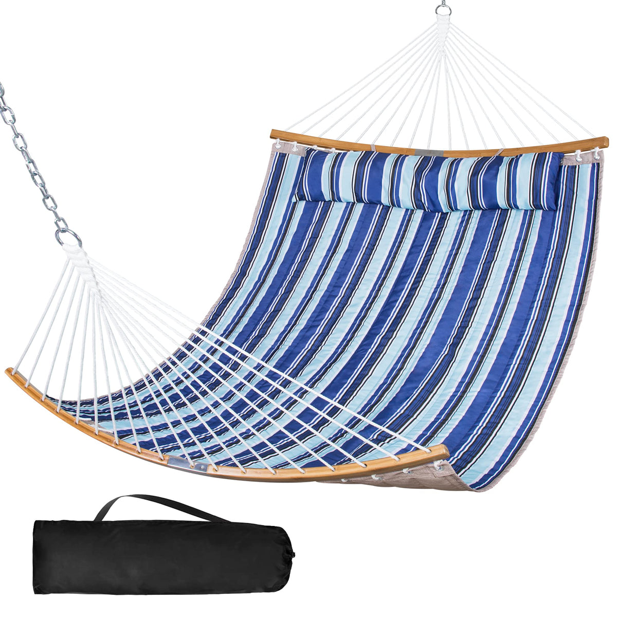 SUNCREAT Hammocks Hanging Tree Hammock for Outdoor, Large Replacement Hammock for Stand, Navy Blue