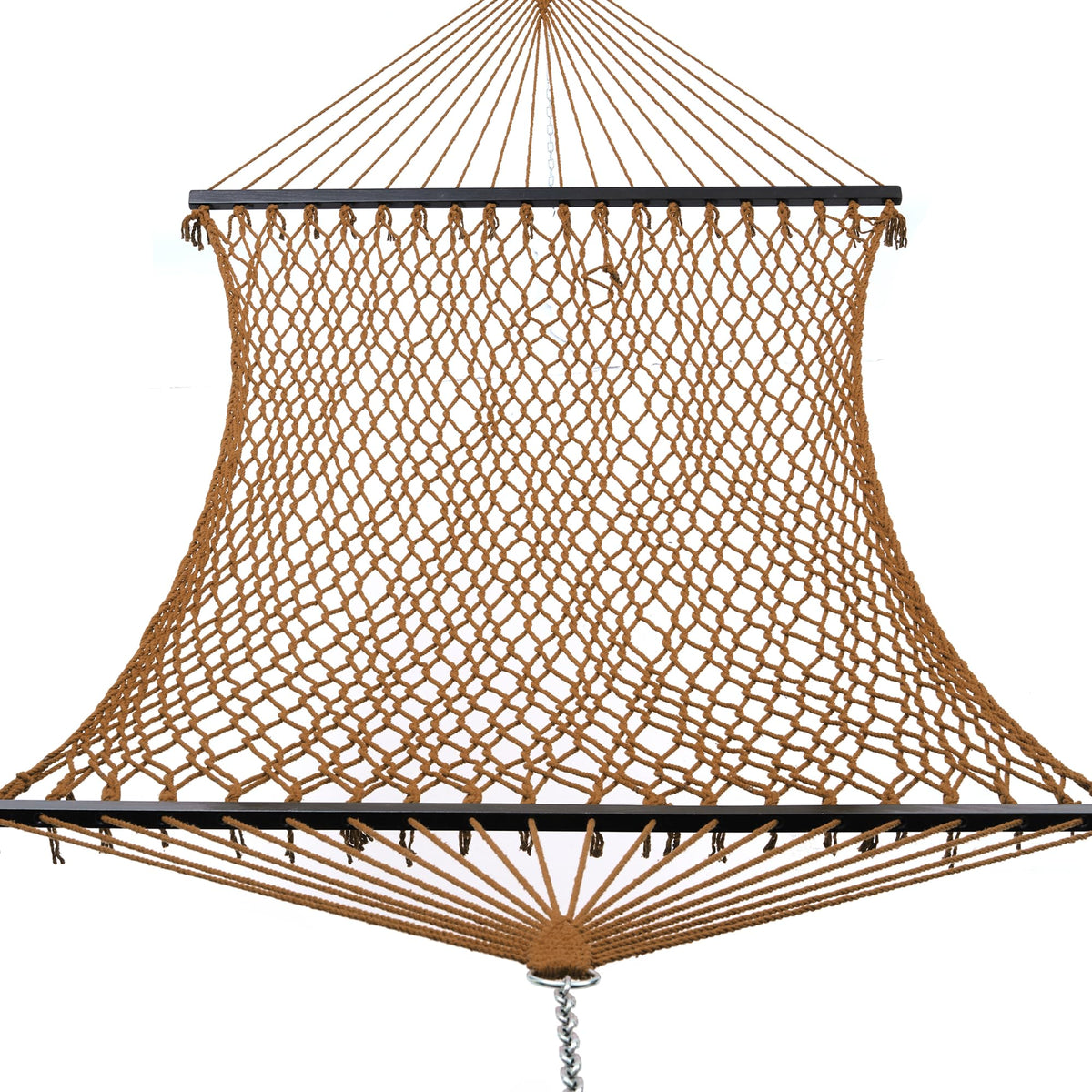 GAFETE Rope Hammock for Outside 2 Person, Handwoven (Natural Beige, Medium)