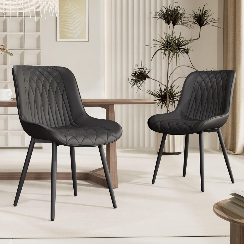 YOUNIKE Dining Chairs Set of 2 Kitchen & Dining Room Chairs Modern Green