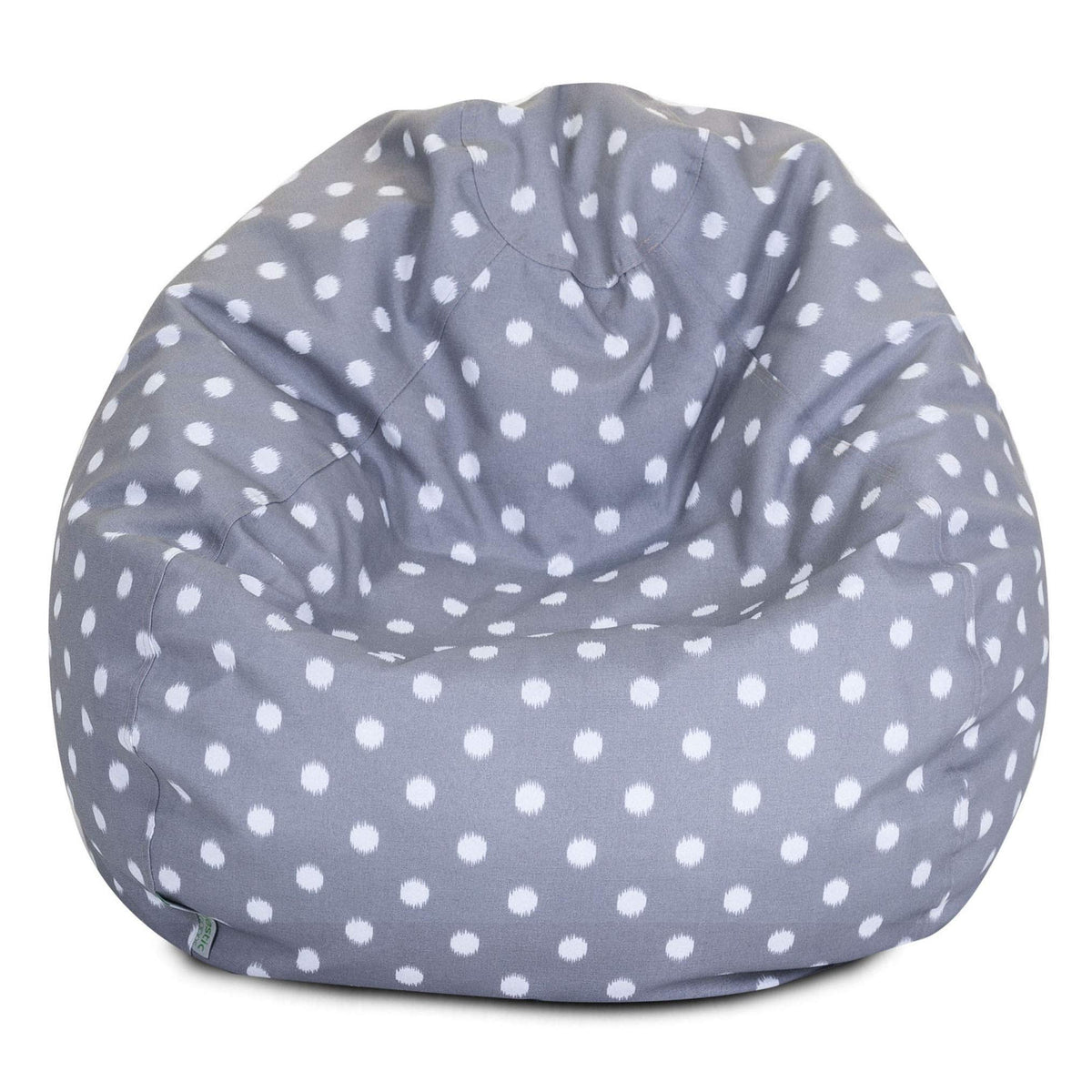 Majestic Home Goods Classic Bean Bag Chair - Ikat Dots Giant Classic Bean Bags for Small Adults and Kids (28 x 28 x 22 Inches) (Citris Yellow)