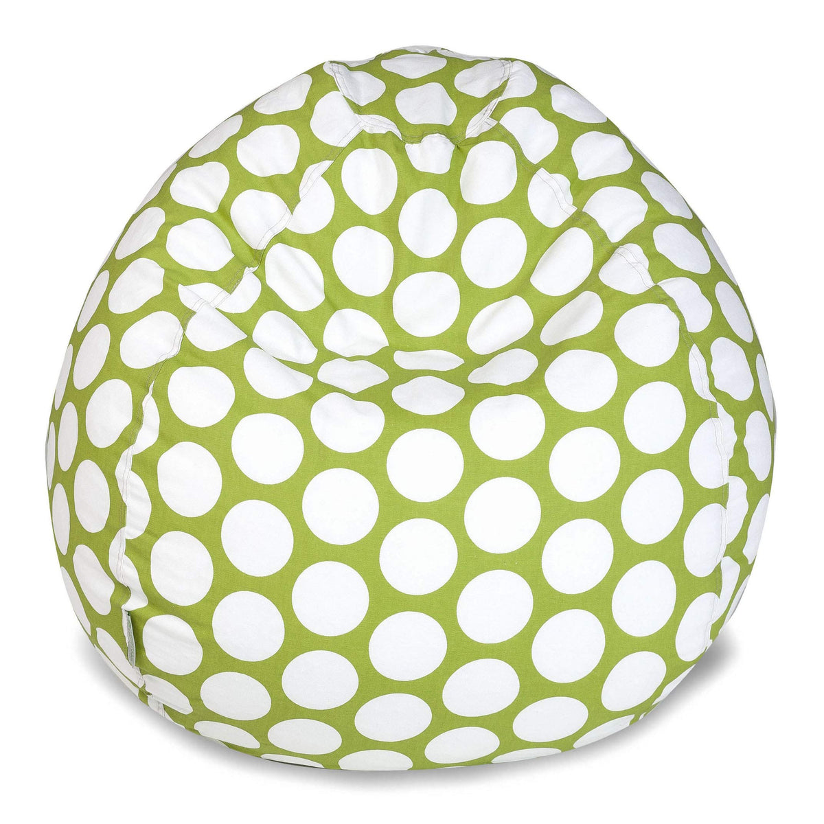 Majestic Home Goods Classic Bean Bag Chair - Large Polka Dots Giant Classic Bean Bags for Small Adults and Kids (28 x 28 x 22 Inches) (Black)
