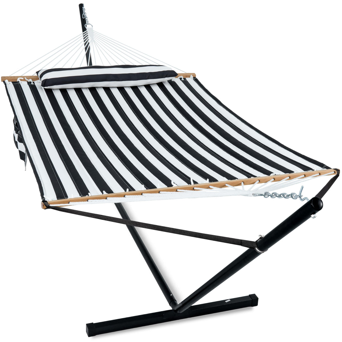 GAFETE 2 Person Hammock with Stand for Outside, Heavy Duty Steel Stand