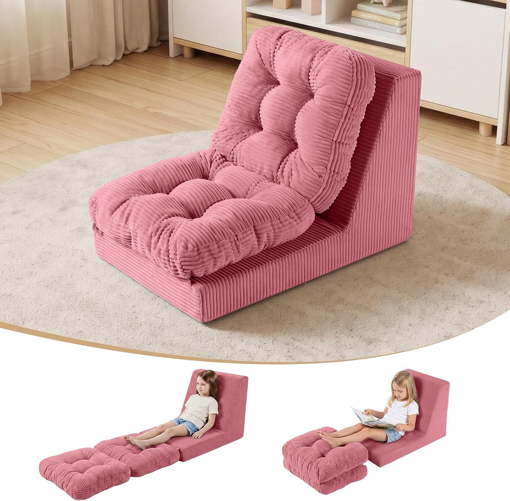 COMAX Bean Bag Chairs for Kids, 3-in-1 Foldable Kids Sofa Couch