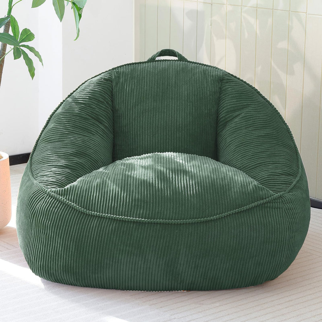 Bean Bag Chair, Cozy Fluffy Beanbag Chairs with Filler for Teens and Kids, Floor Lazy Sofa for Living Room Gaming & Reading (S-Darkgrey)