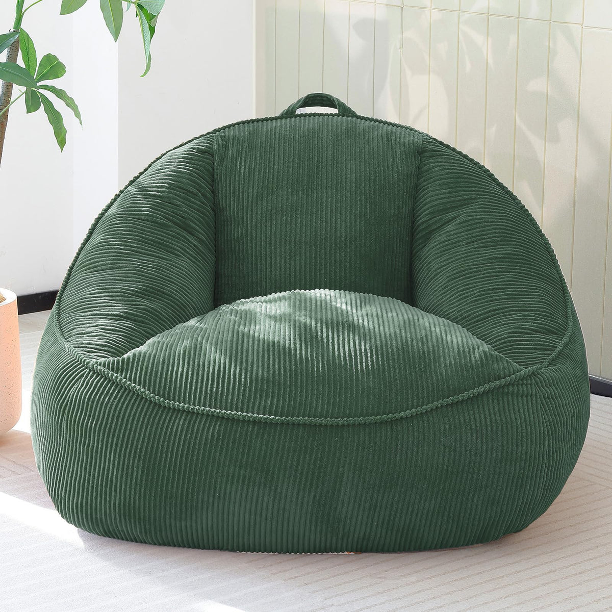 Bean Bag Chair, Cozy Fluffy Beanbag Chairs with Filler for Teens and Kids, Floor Lazy Sofa for Living Room Gaming & Reading (S-Darkgrey)