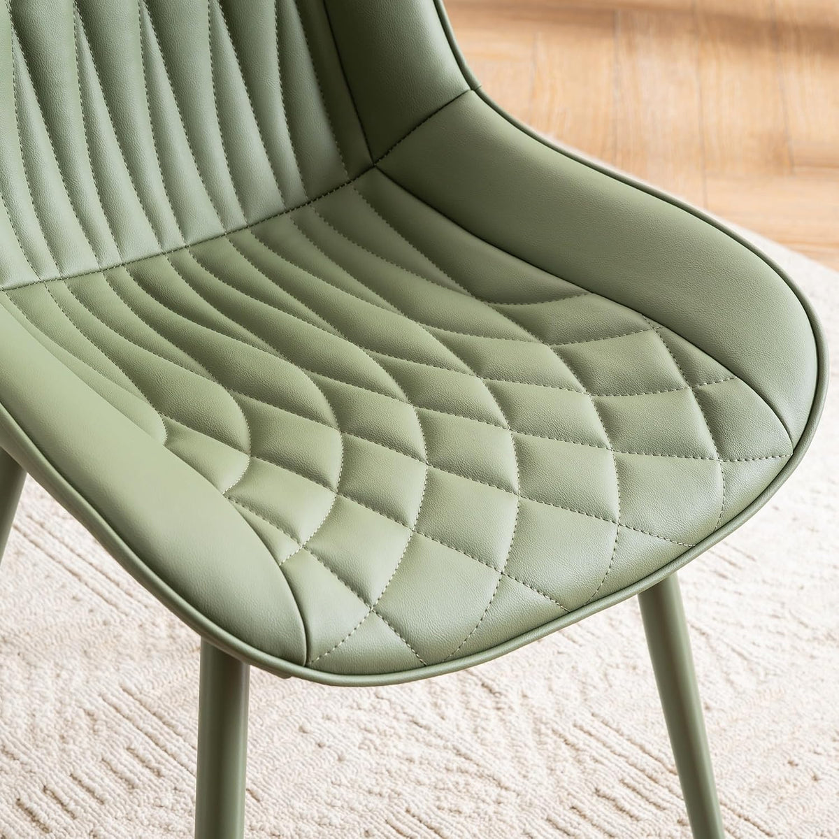 YOUNIKE Dining Chairs Set of 2 Kitchen & Dining Room Chairs Modern Green