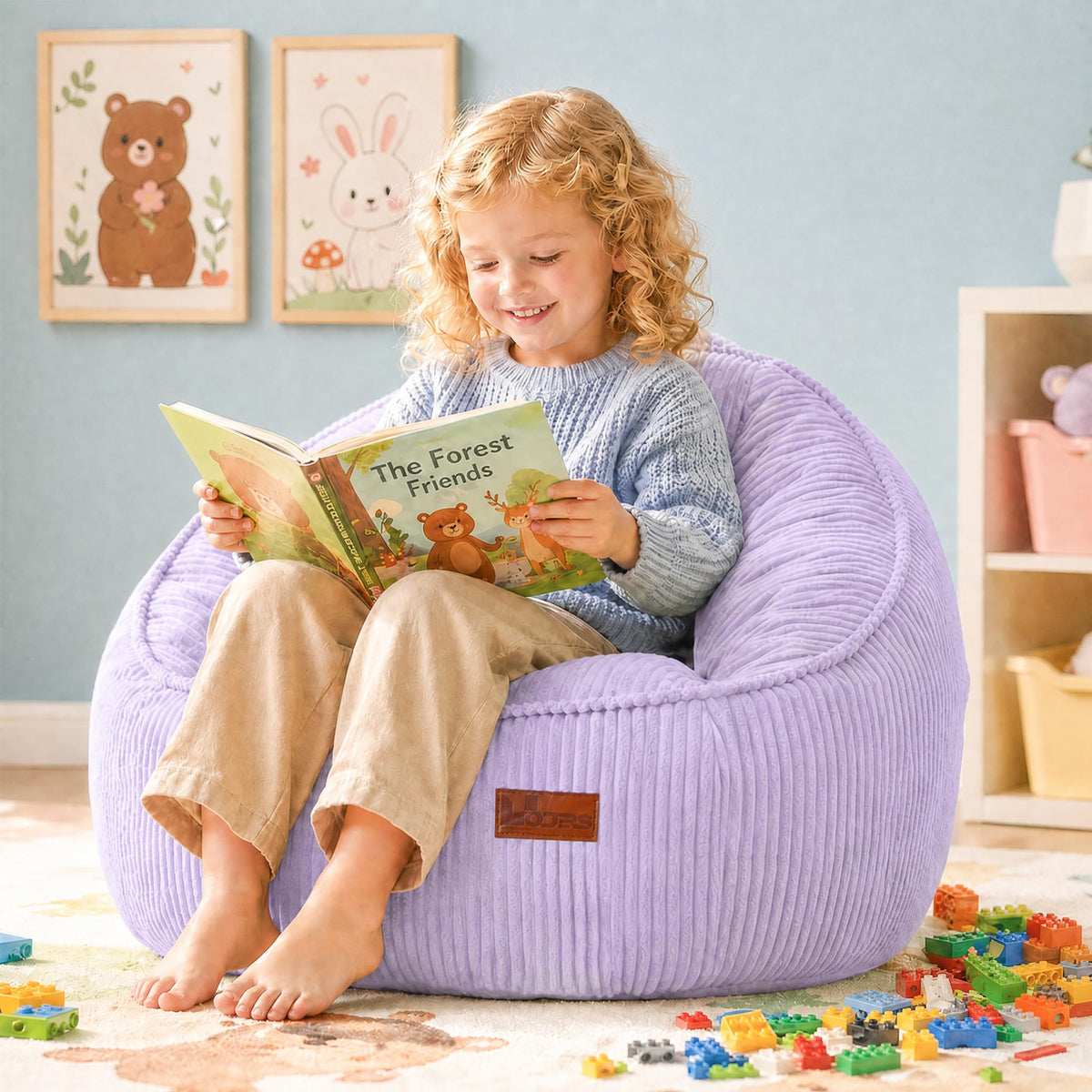 Bean Bag Chair, Cozy Fluffy Beanbag Chairs with Filler for Teens and Kids, Floor Lazy Sofa for Living Room Gaming & Reading (S-Darkgrey)