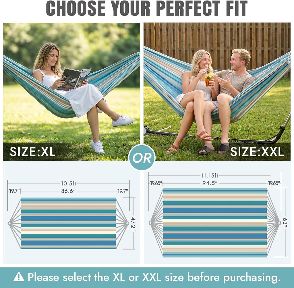 INNO STAGE Extra Large Double Hammock with Tree Straps, Carry Bag