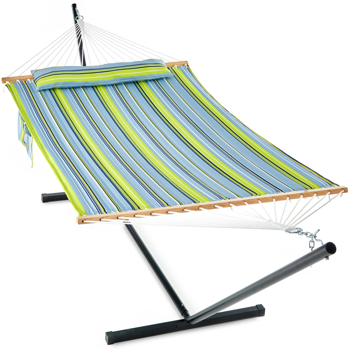 GAFETE 2 Person Hammock with Stand for Outside, Heavy Duty Steel Stand