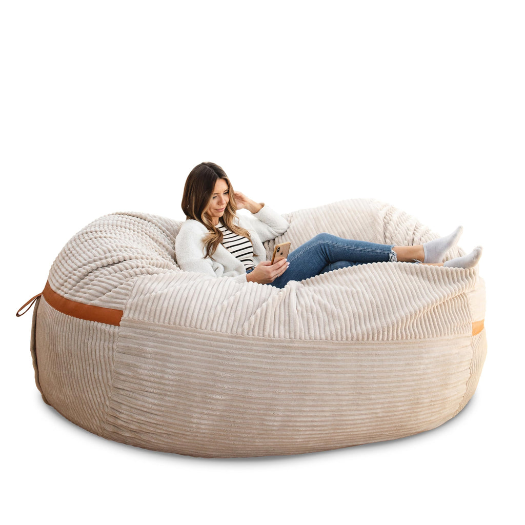 Big Joe Turnabout 3-in-1 Convertible Kids Bean Bag Chair, Midnight Blue