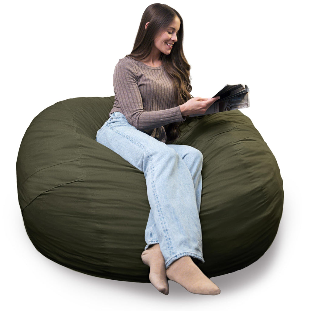 Big Joe Turnabout 3-in-1 Convertible Kids Bean Bag Chair, Midnight Blue
