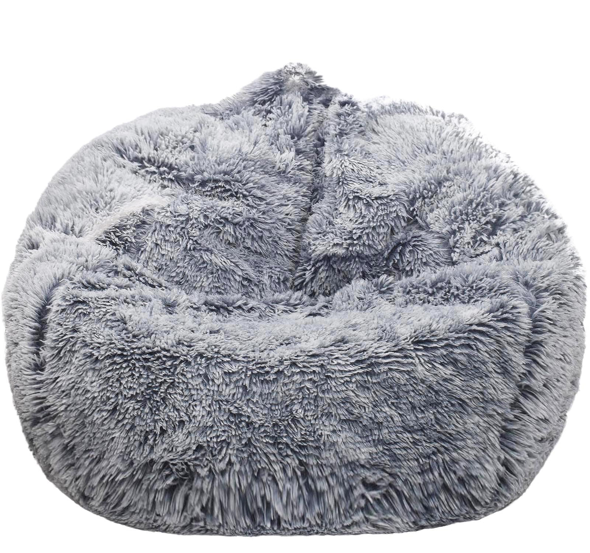 Fluffy Stuffed Animal Storage Bean Bag Chair Cover (No Filler), Faux Fur Comfy Bean Bag Cover for Organizing Plush Toys or Textile, for Adults Teens Kids Girls, Lavender