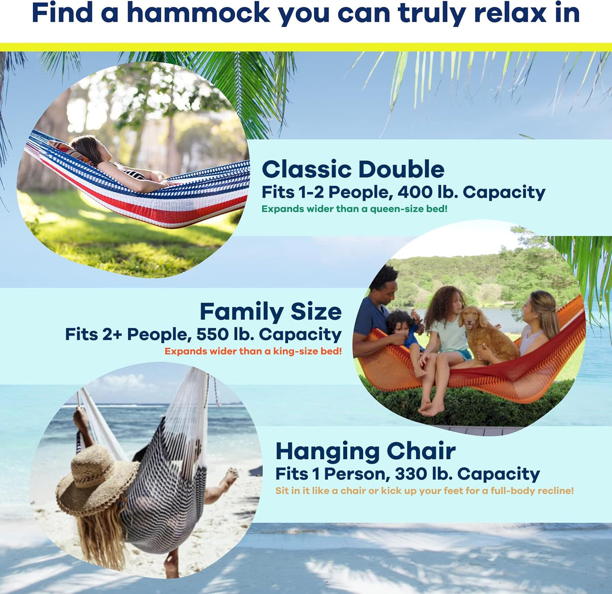 Handwoven Hammock by Yellow Leaf Hammocks - Double Size, Fits 1-2 PPL, 400lb max - Weathersafe, Super Strong, Easy to Hang, Ultra Soft, Artisan Made - Color: Grey