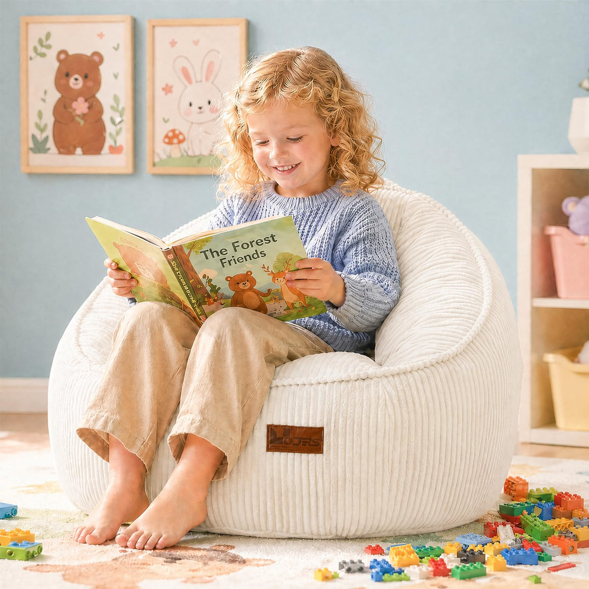 Bean Bag Chair, Cozy Fluffy Beanbag Chairs with Filler for Teens and Kids, Floor Lazy Sofa for Living Room Gaming & Reading (S-Darkgrey)