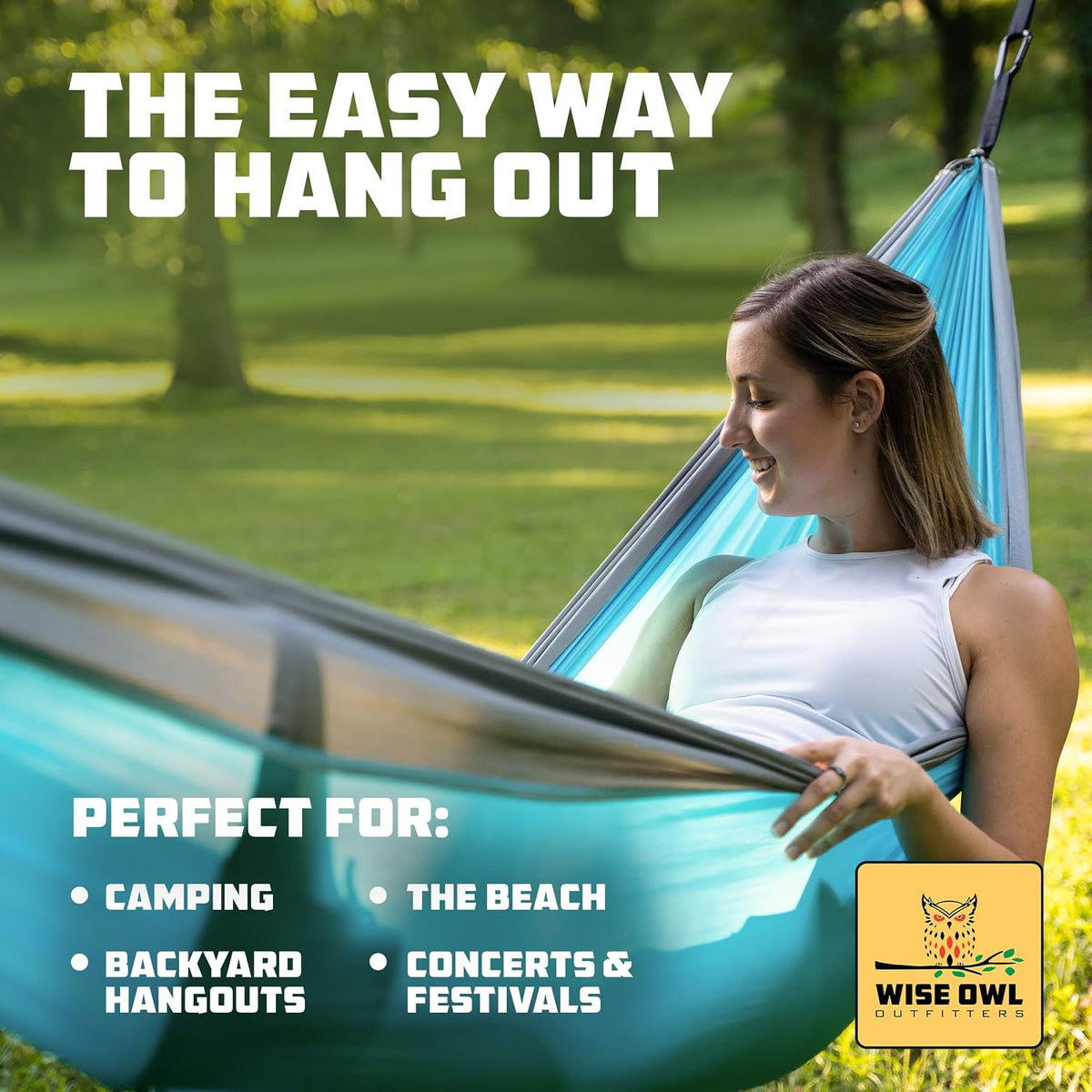 Wise Owl Outfitters Adjustable Portable Hammock Stand, 440lb Capacity