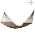 Original Pawleys Island Deluxe Oatmeal DuraCord Rope Hammock – 13 ft. x 65 in, 2-Person, 450 lb Capacity, Oak Spreader Bar, Zinc-Plated Hardware, Handcrafted in the USA