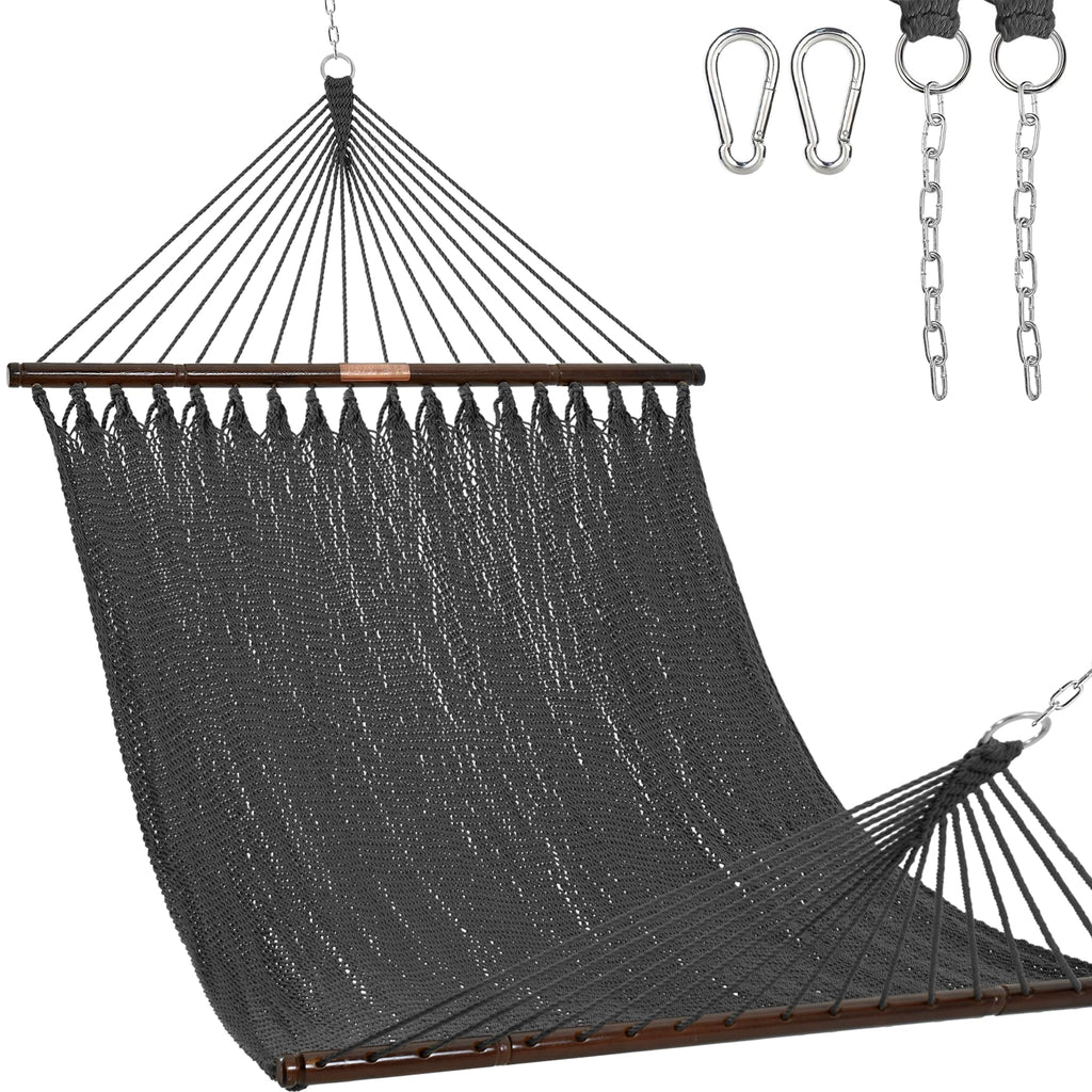 Lazy Daze 2 Person Caribbean Rope Hammock, Handwoven Double Hammock